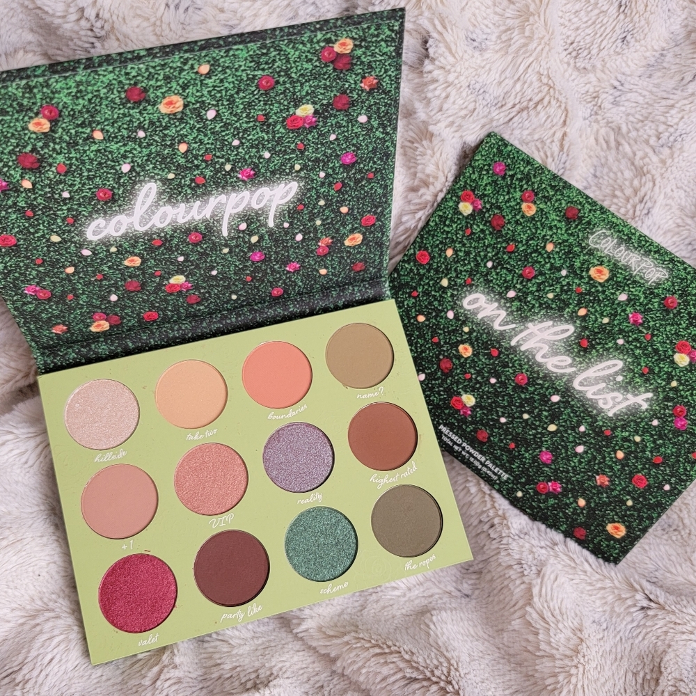 On The List Pressed Powder Palette Eyeshadow Colourpop Cosmetics